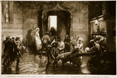 Missionarissen van barmhartigheid bij het kloosterportiek, 1914-19 door Christopher Clark